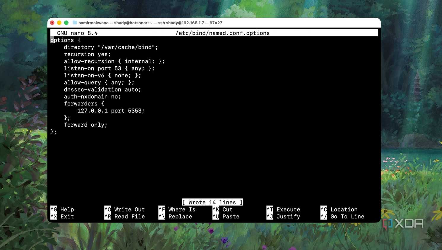 Bind configuration file for forwarding localhost queries to Unbound
