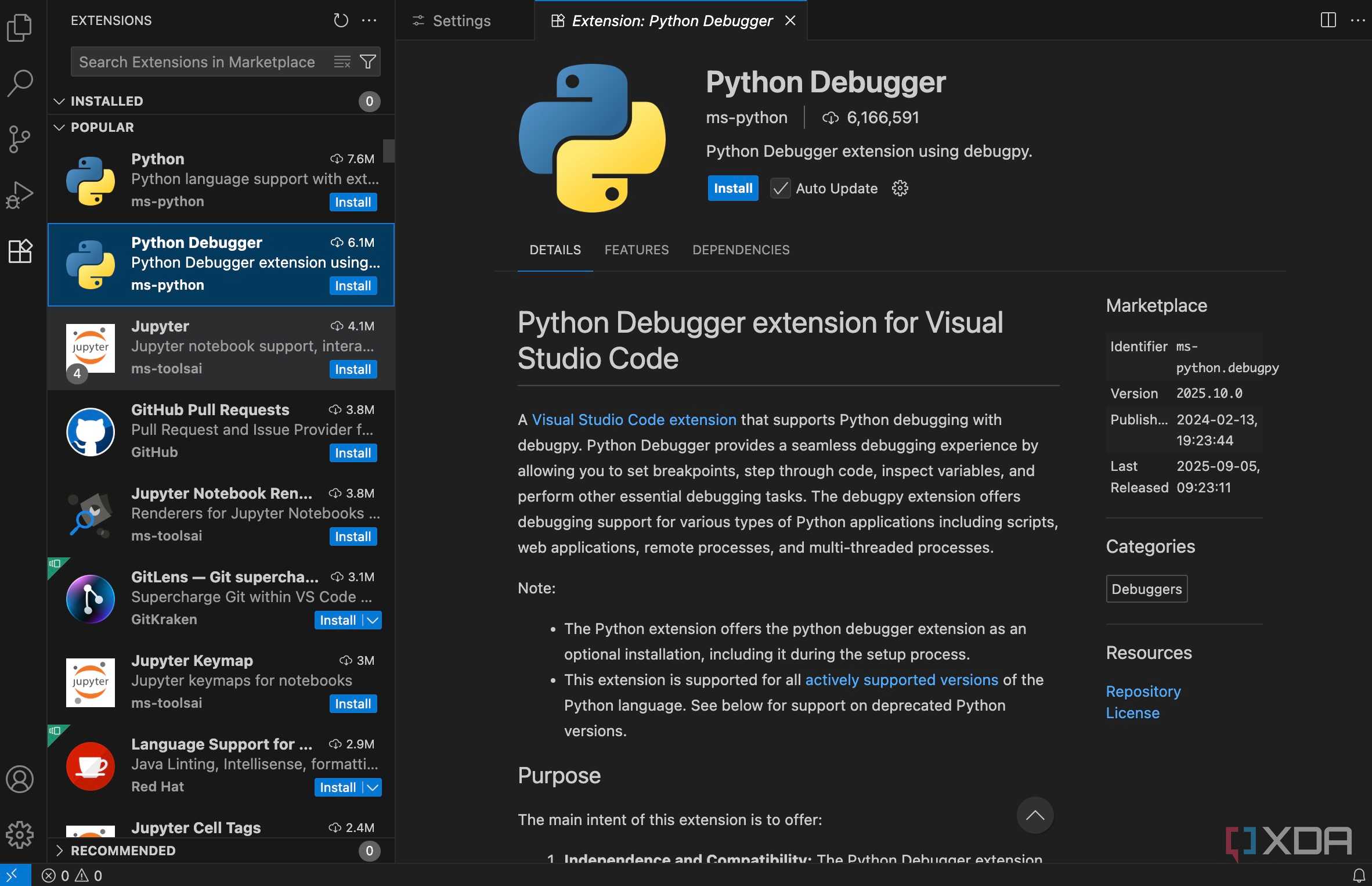 VSCodium Python extension