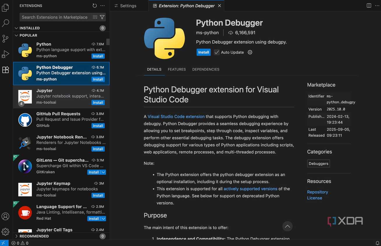 VSCodium Python extension