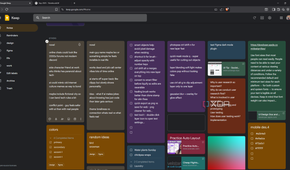 Viewing Google Keep weekly notes