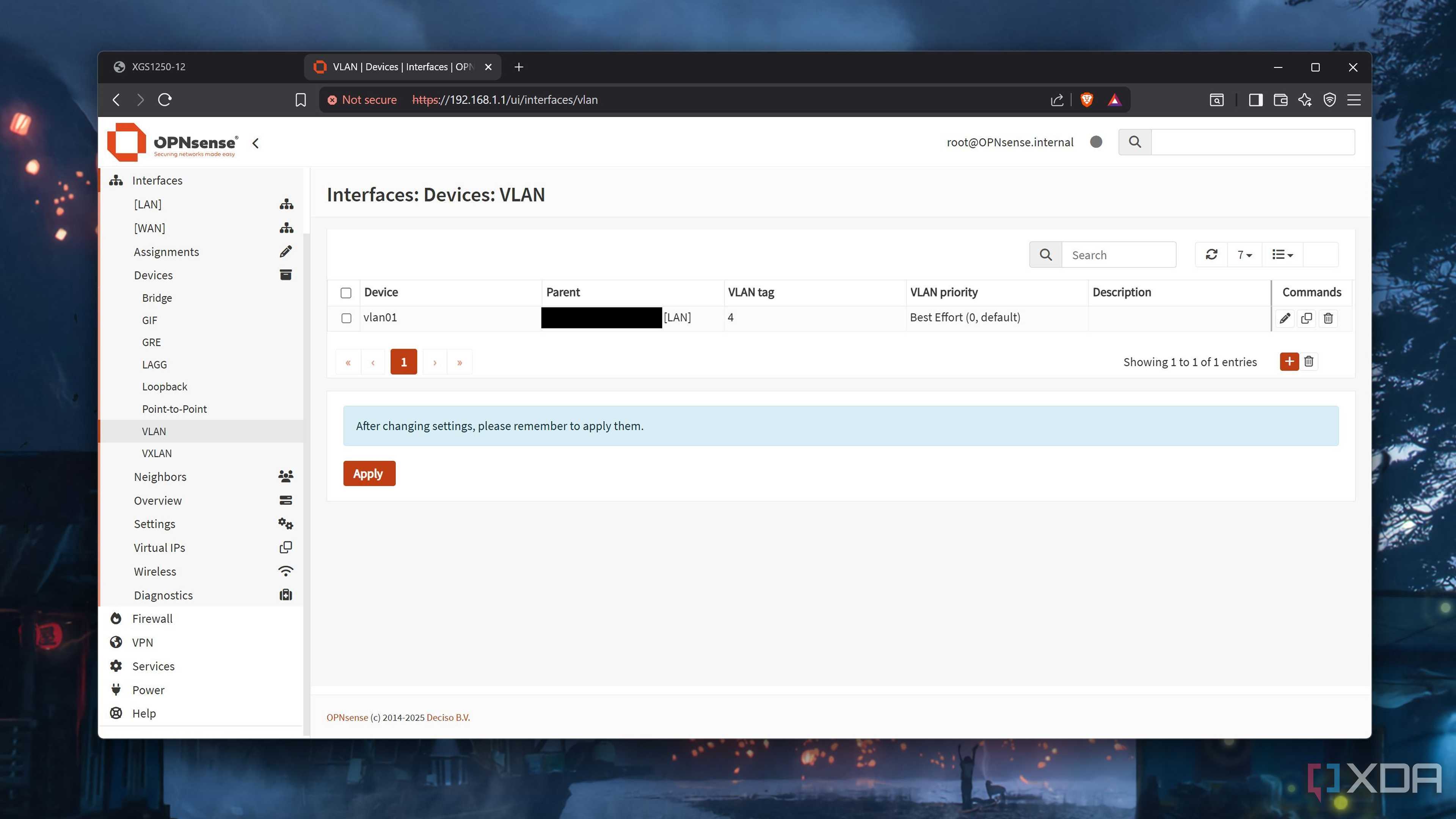Configuring VLANs in OPNsense