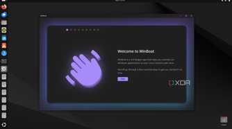 WinBoat welcome screen