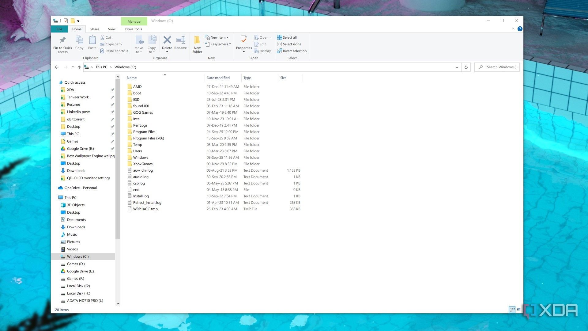 Screenshot of Windows text rendering using MacType
