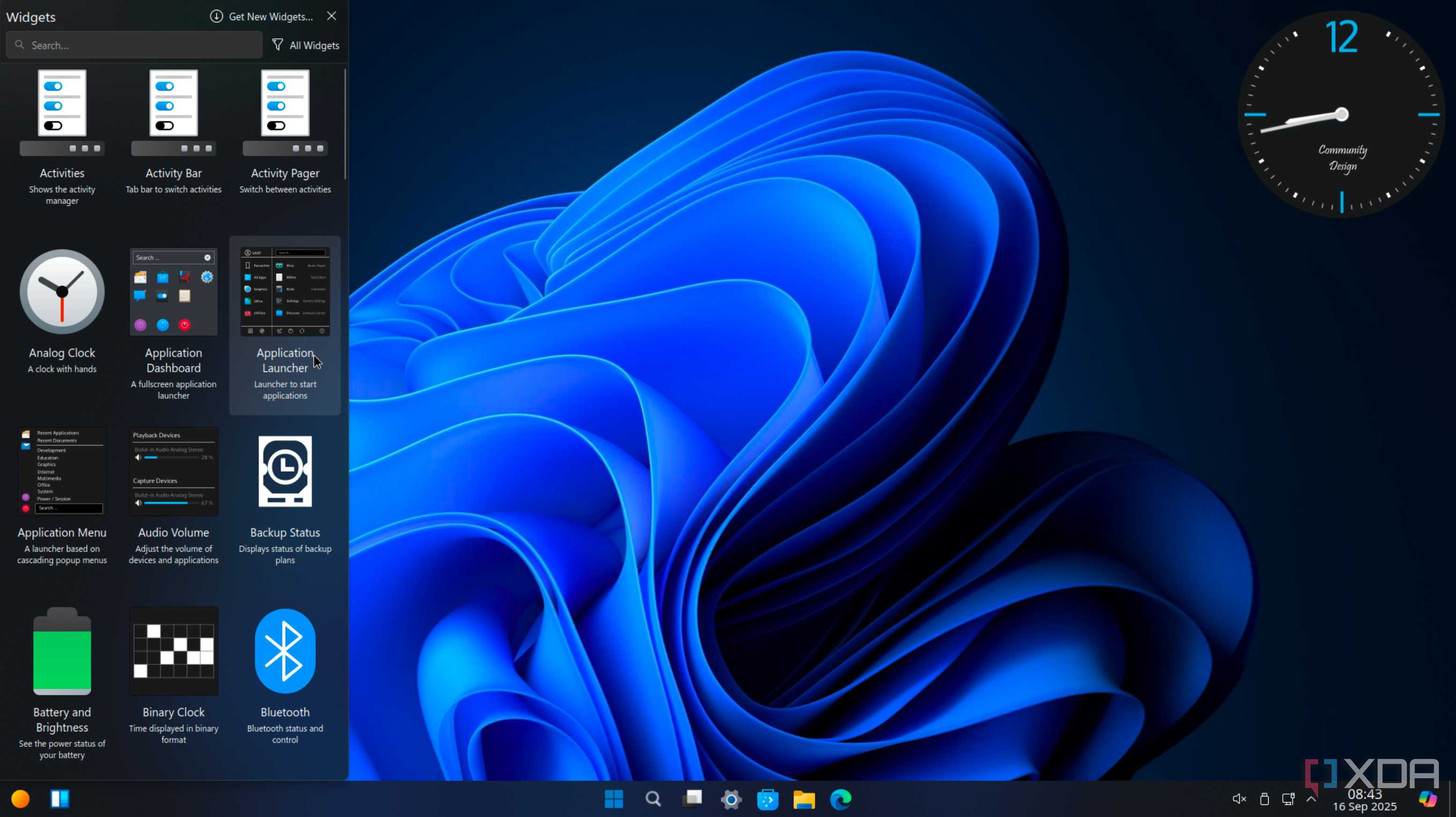 Winux widgets