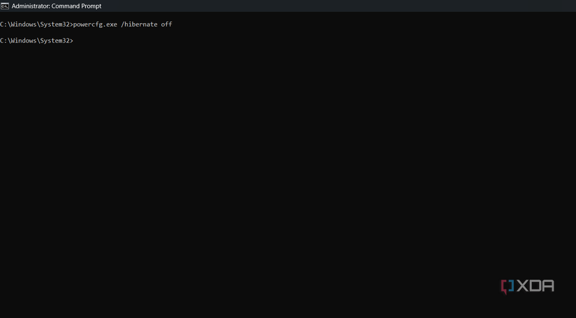 A screenshot of the powercfg command running inside a Windows 11 command prompt window.