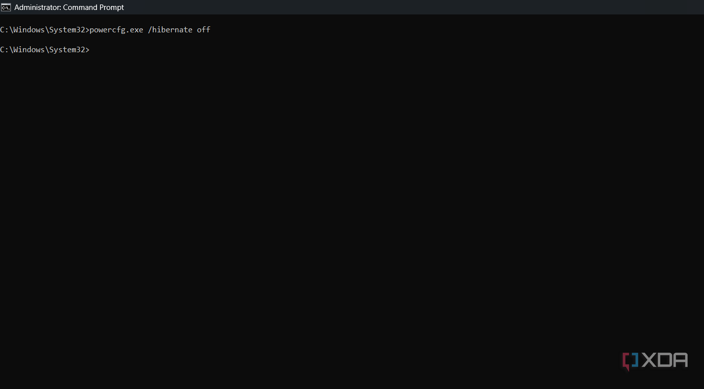 A screenshot of the powercfg command running inside a Windows 11 command prompt window.