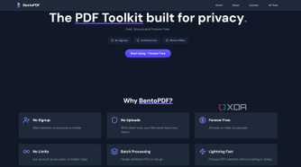 BentoPDF main page