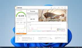 An image of a baseline benchmark as recorded by benchmarking software 3DMark.