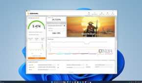 An image of a baseline benchmark as recorded by benchmarking software 3DMark.