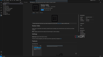 Adding key for Notion ToDo extension in VSCode