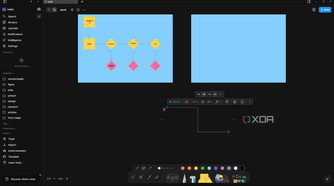 Adding line connectors between frames in AFFiNE's Edgeless mode