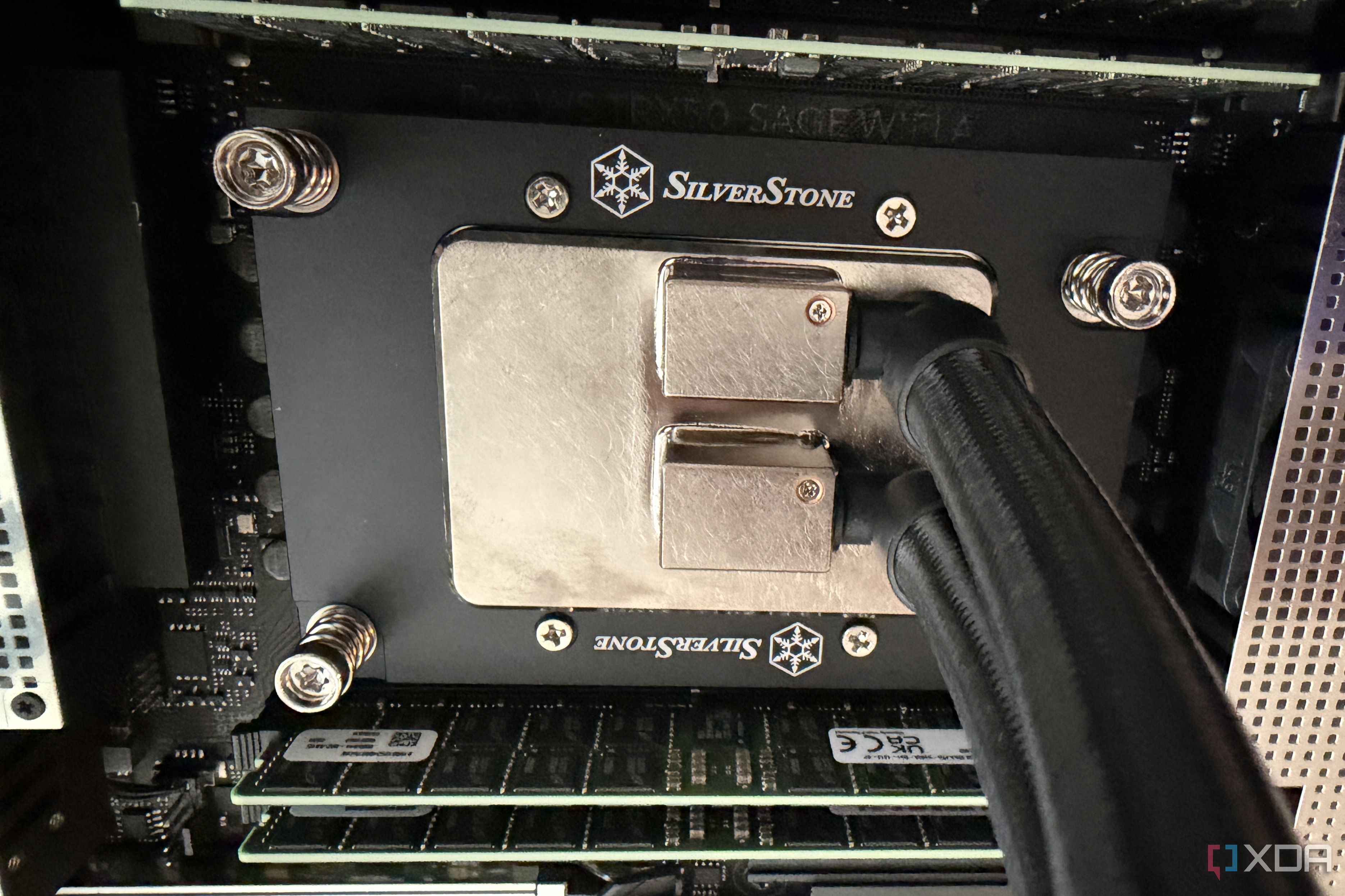 silverstone technology XE360-TR5 360mm installed on threadripper cpu