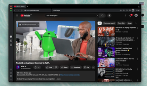 Android on Laptops video open in Opera Neon