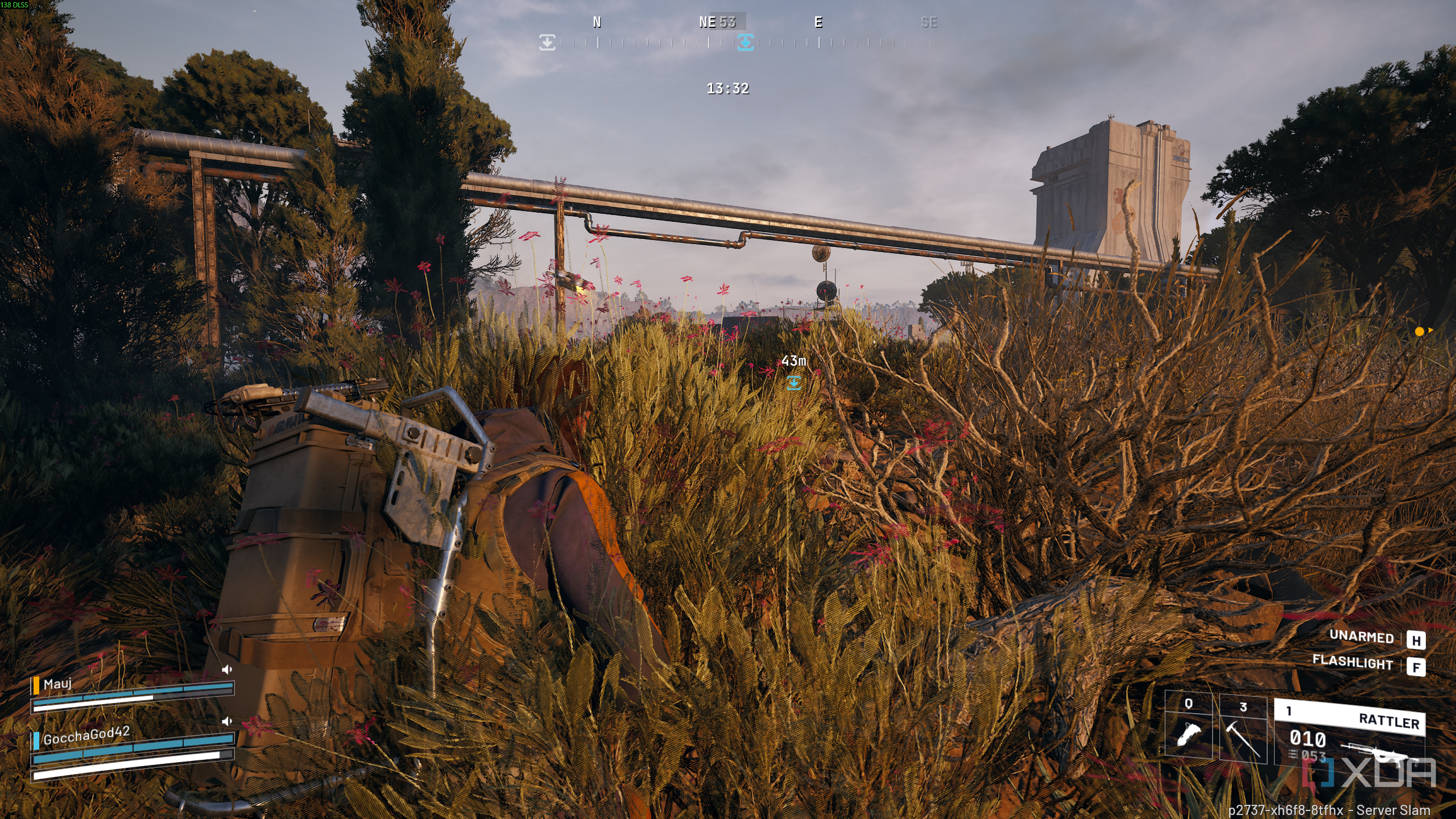 Hiding in grass in Arc Raiders.