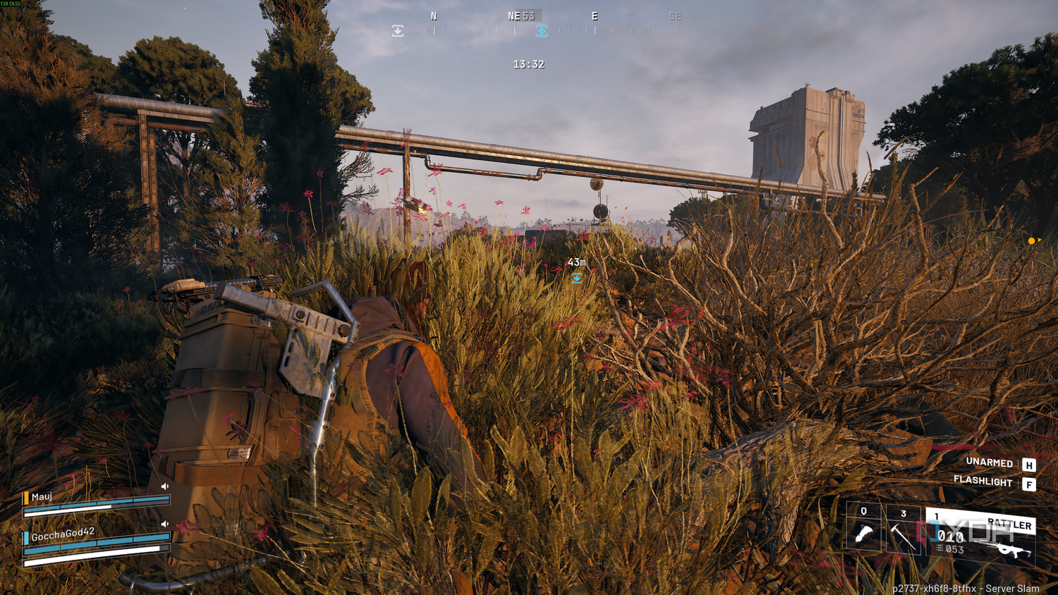 Hiding in grass in Arc Raiders.