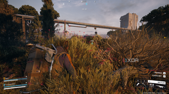 Hiding in grass in Arc Raiders.