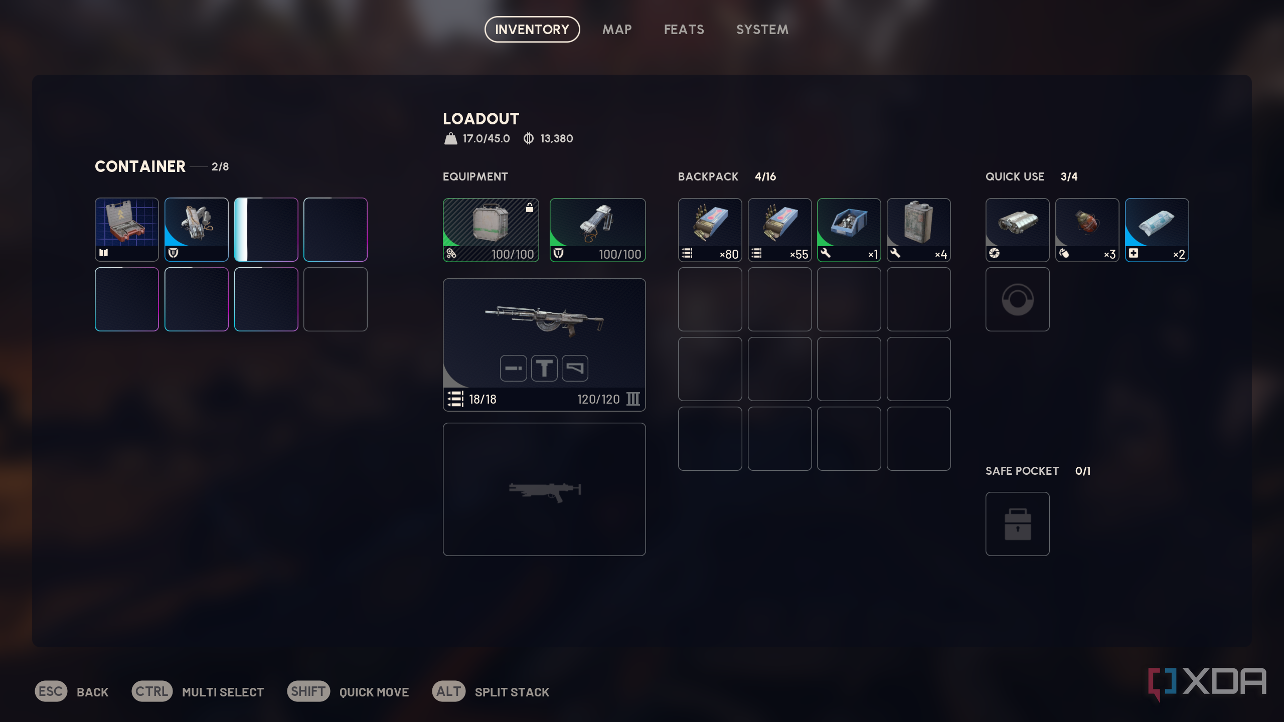Inventory in Arc Raiders.