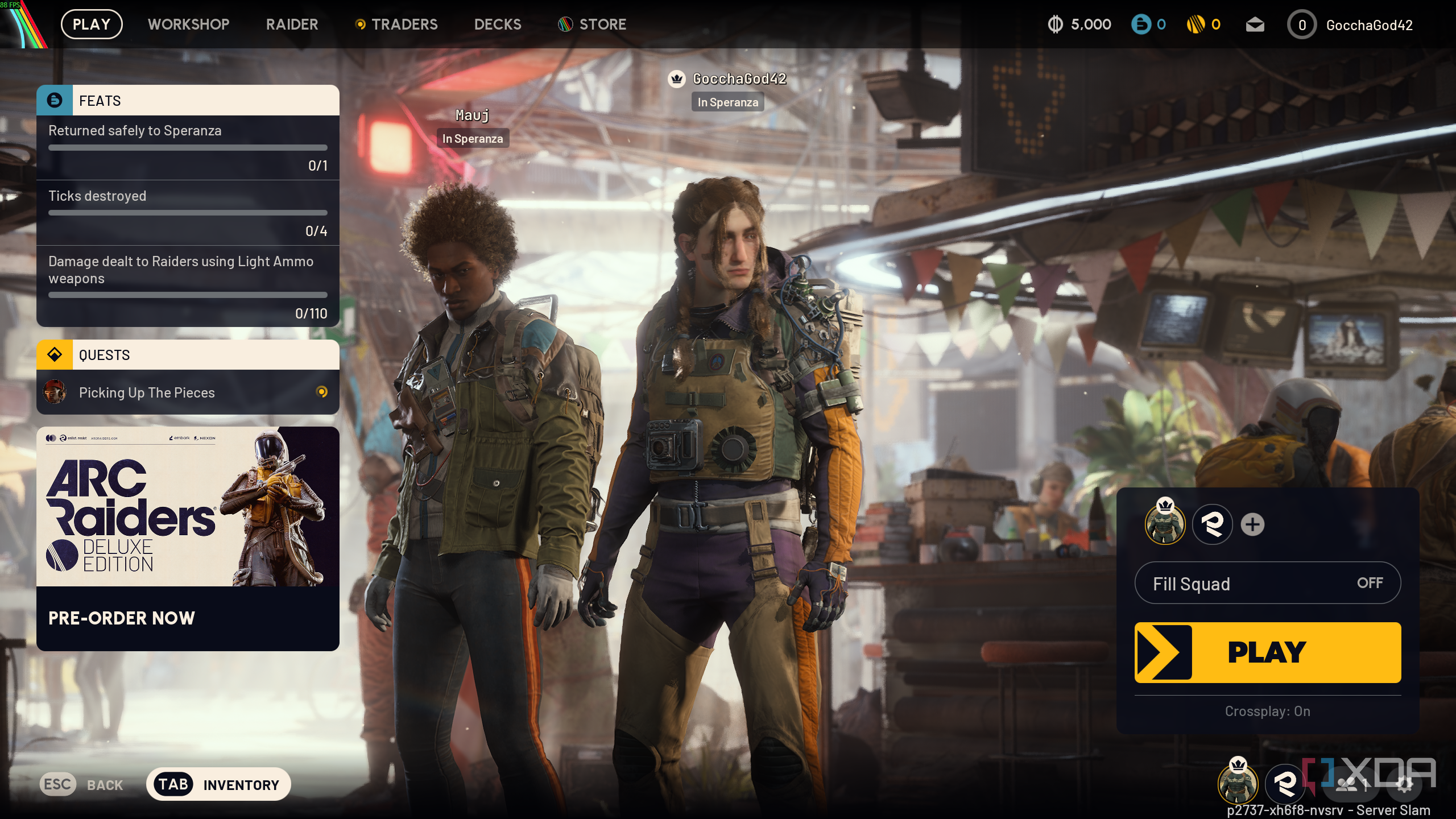 A duo lobby in Arc Raiders.