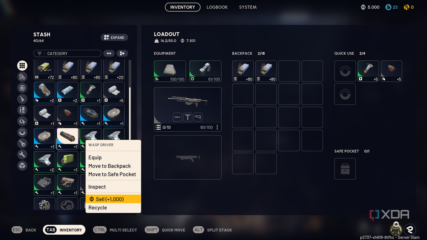 Recycling parts in Arc Raiders.