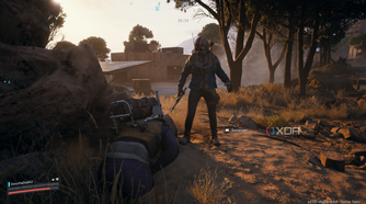 A player executing another downed player in Arc Raiders.
