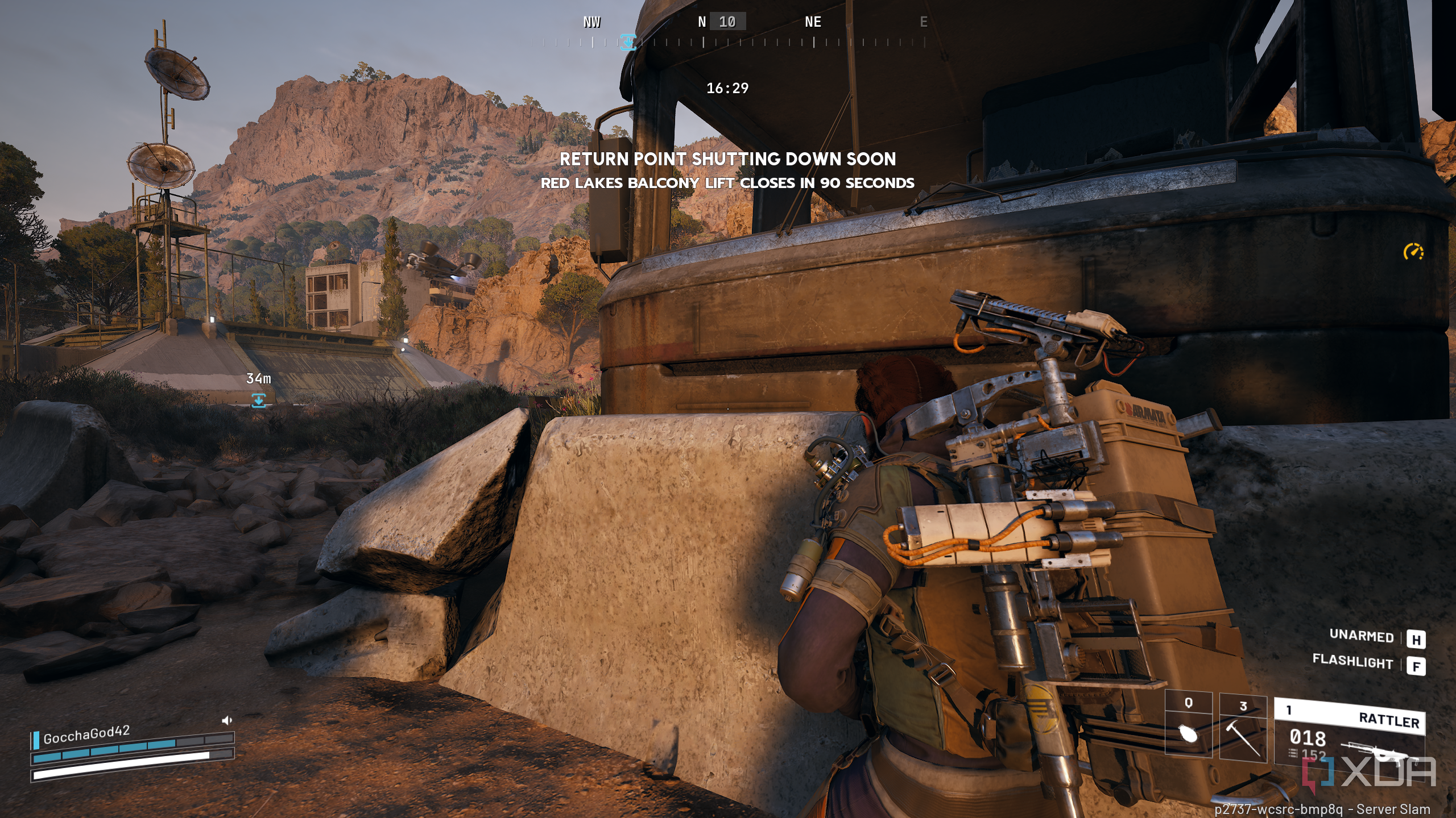 Taking cover in Arc Raiders.