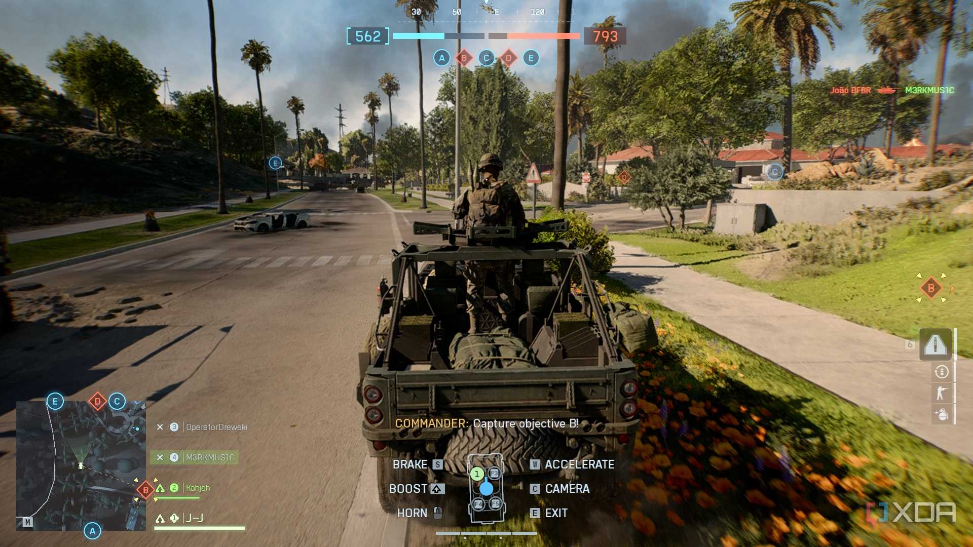 A screenshot of driving a truck in the Season 1 content of Battlefield 6