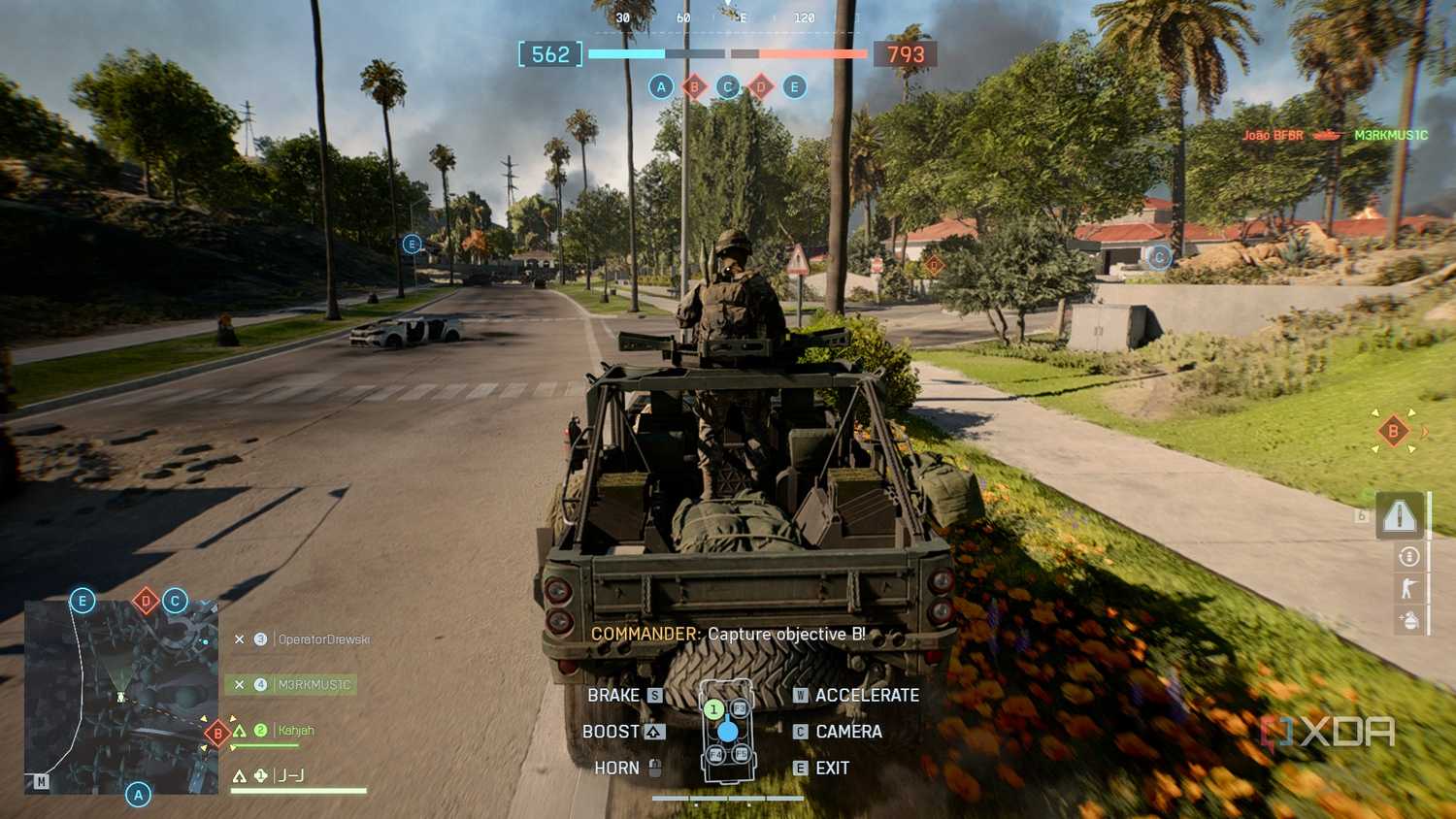 A screenshot of driving a truck in the Season 1 content of Battlefield 6
