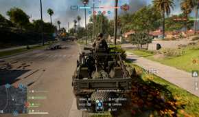 A screenshot of driving a truck in the Season 1 content of Battlefield 6