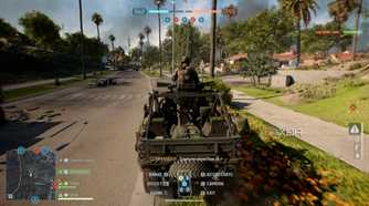 A screenshot of driving a truck in the Season 1 content of Battlefield 6