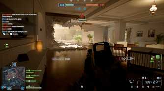 A screenshot of Eastwood map gameplay in the Season 1 content of Battlefield 6