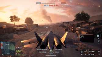 A screenshot of piloting a jet in Blackwell Fields in the Season 1 content of Battlefield 6