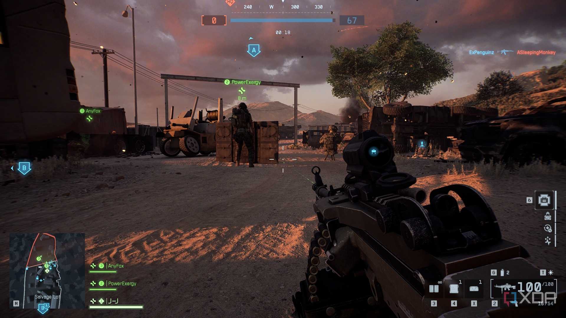 A screenshot of Strikepoint gameplay in the Season 1 content of Battlefield 6