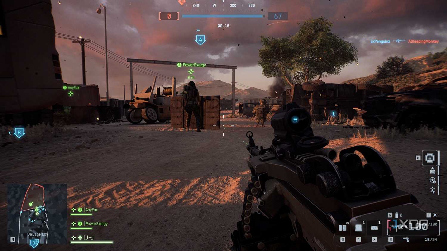 A screenshot of Strikepoint gameplay in the Season 1 content of Battlefield 6