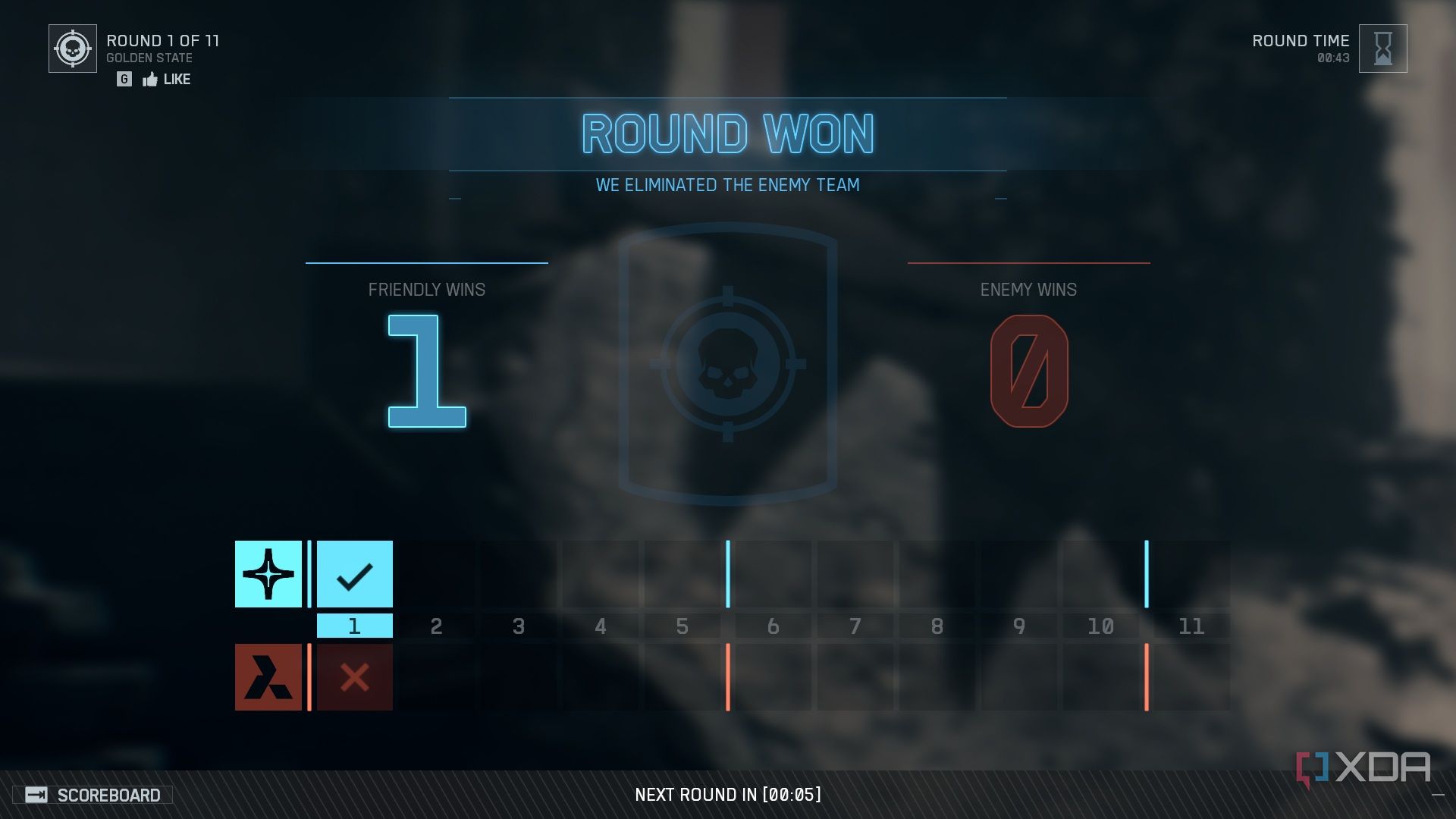 A screenshot of Strikepoint end screen in the Season 1 content of Battlefield 6