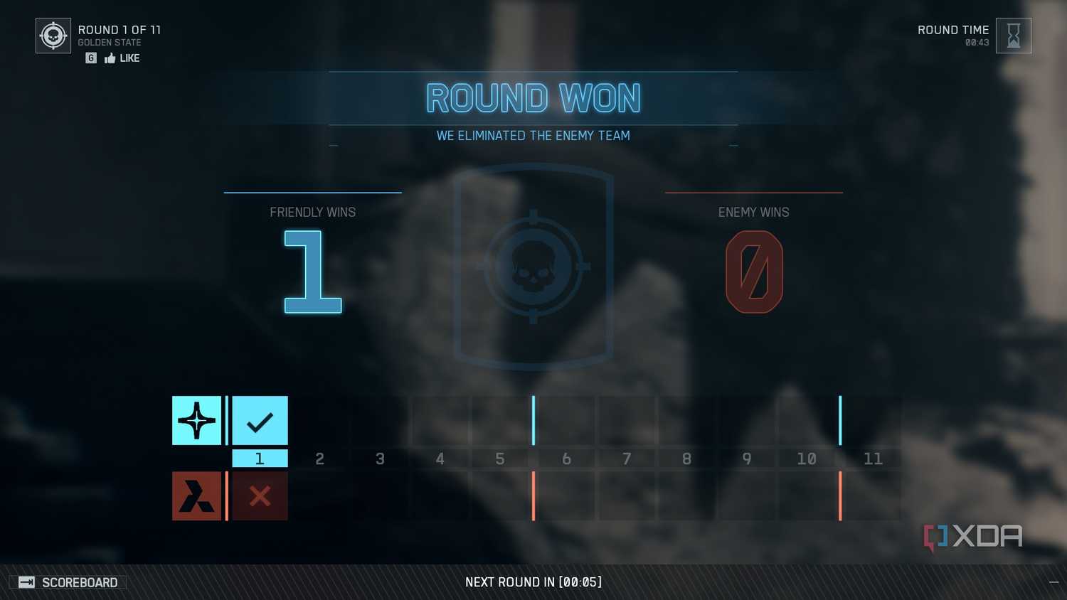 A screenshot of Strikepoint end screen in the Season 1 content of Battlefield 6
