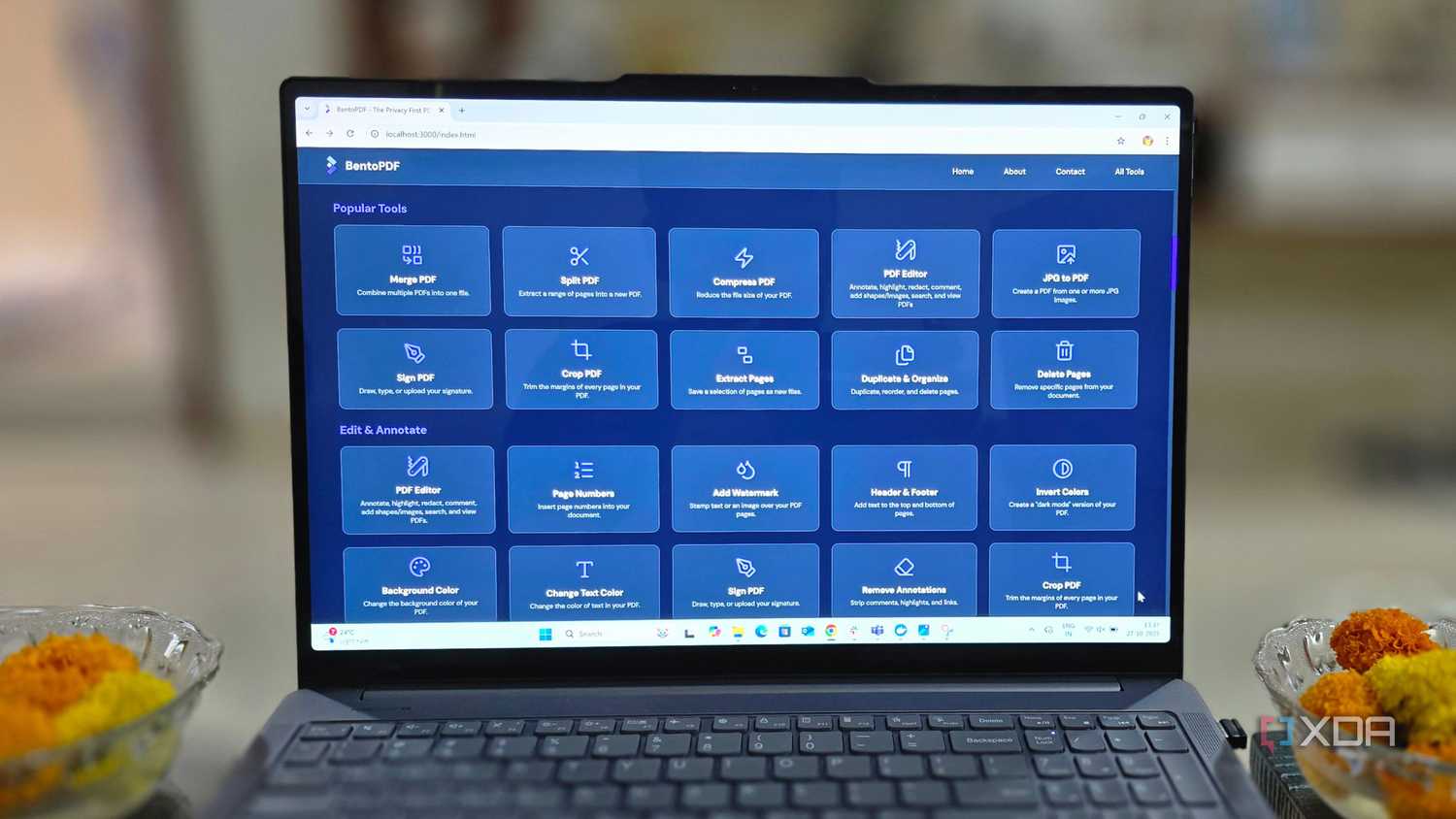 5 Docker-контейнеров, которые помогли отказаться от платных подписок интерфейс BentoPDF для обработки PDF-документов