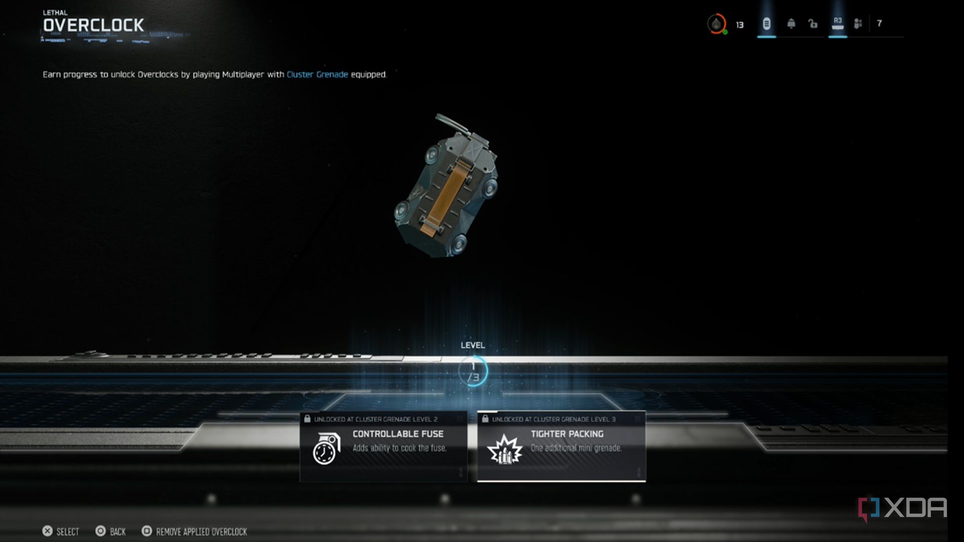 A screenshot of the Overclock system from the multiplayer beta of Call of Duty Black Ops 7