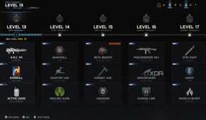 A screenshot of progression unlocks from the multiplayer beta of Call of Duty Black Ops 7
