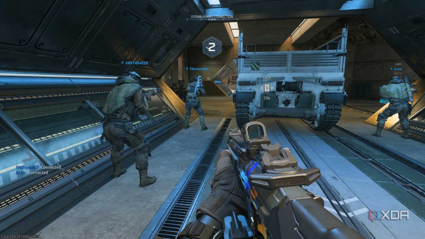 A screenshot of gameplay from the multiplayer beta of Call of Duty Black Ops 7