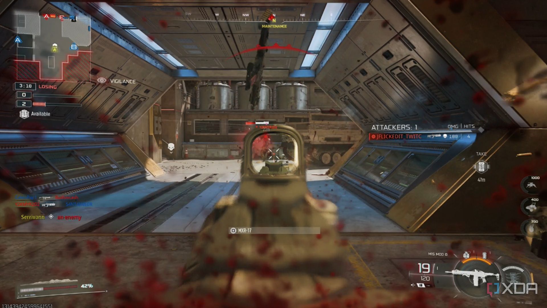 A screenshot of a firefight in the multiplayer beta of Call of Duty Black Ops 7