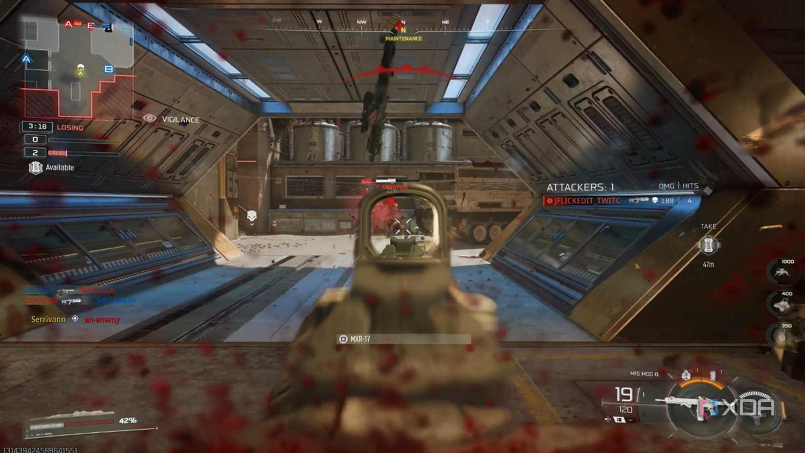 A screenshot of a firefight in the multiplayer beta of Call of Duty Black Ops 7