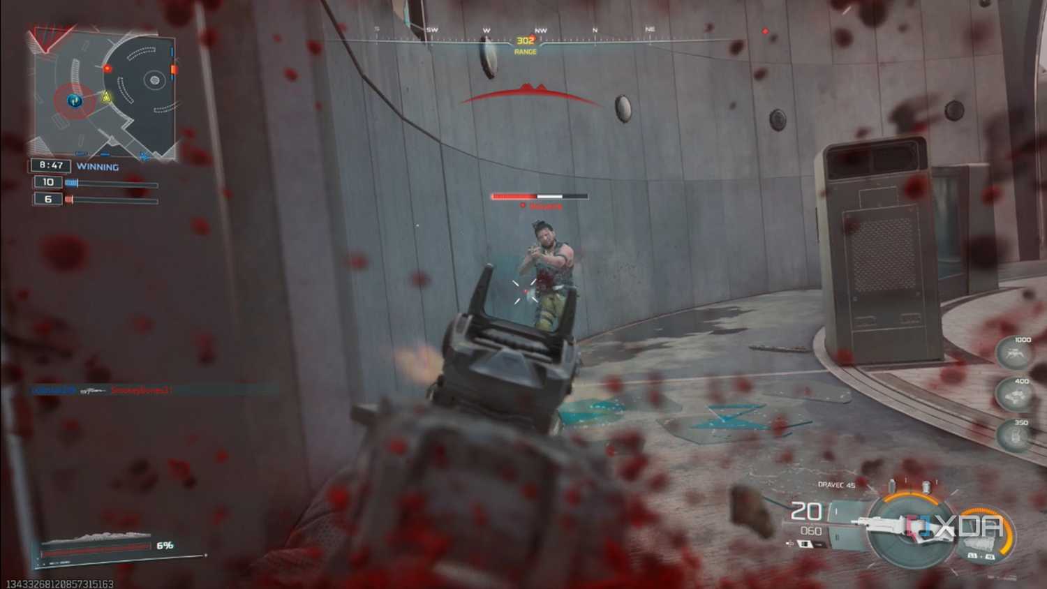 A screenshot of gameplay from the multiplayer beta of Call of Duty Black Ops 7
