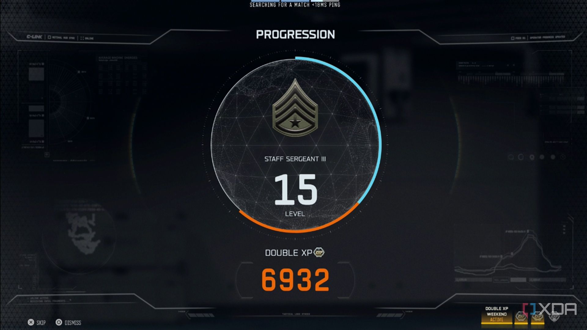 A screenshot of level progression in the multiplayer beta of Call of Duty Black Ops 7