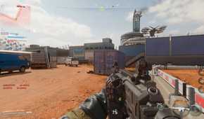 A screenshot of roaming a map in the multiplayer beta of Call of Duty Black Ops 7