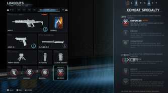 A screenshot of combat specialties from the multiplayer beta of Call of Duty Black Ops 7