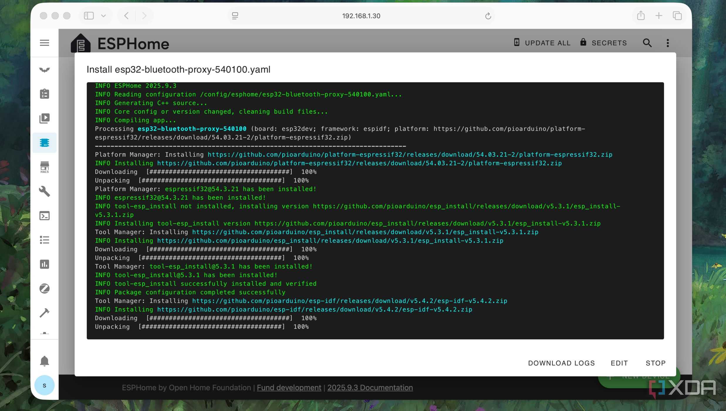 Reconfiguring and flashing ESPHome YAML driver in a Bluetooth Proxy
