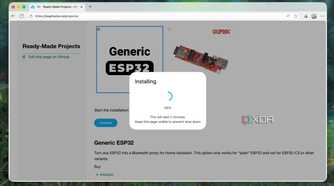 Progress of installing Bluetooth Proxy File on an ESP32 board