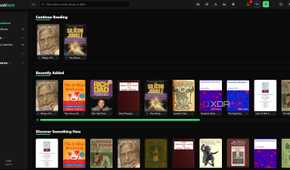 Booklore home dashboard