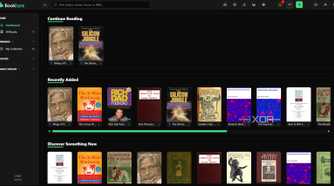 Booklore home dashboard