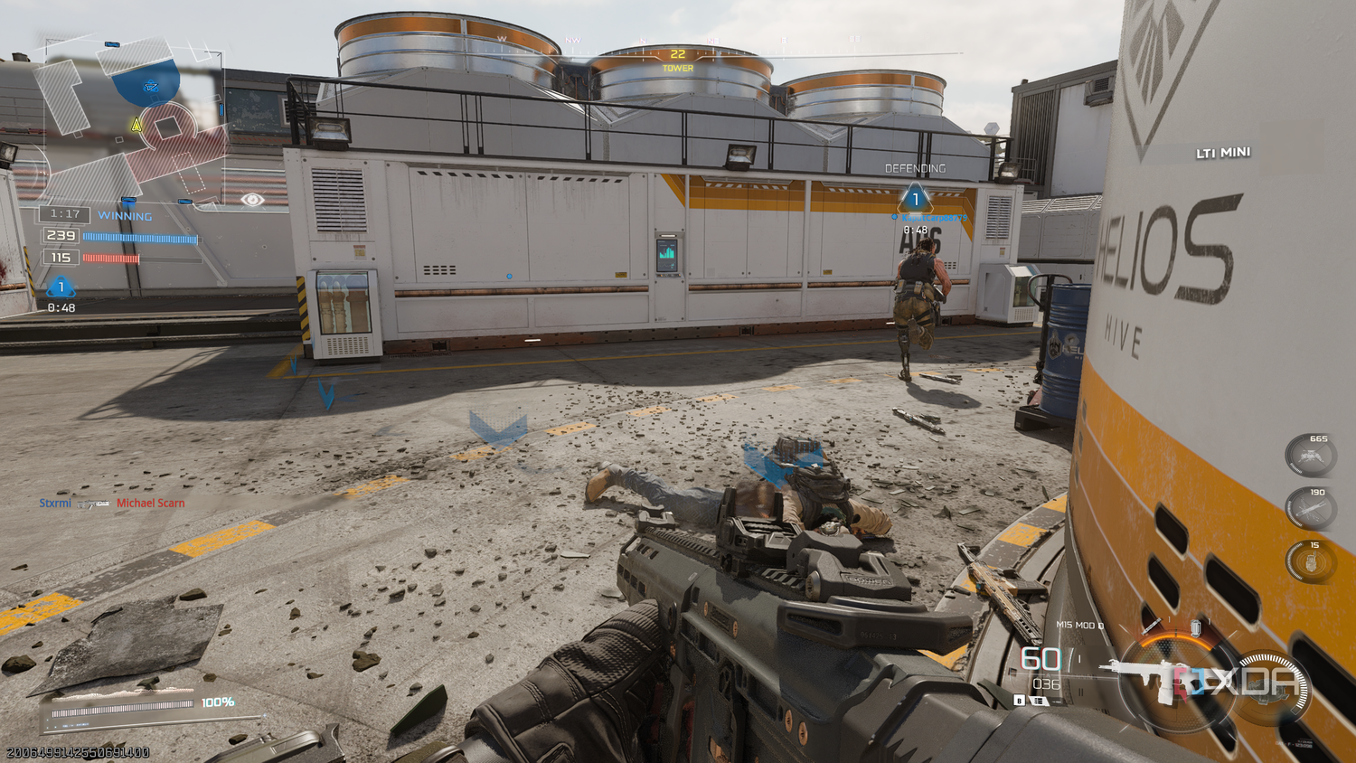 A gameplay screenshot from the Call of Duty: Black Ops 7 multiplayer beta.